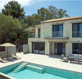  3 bedroom stone villa with pool & seaview, near Acharavi, sleeps 6